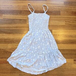 powder blue floral dress hollister size xs